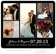 Wedding Thank You Magnet - Circle Date