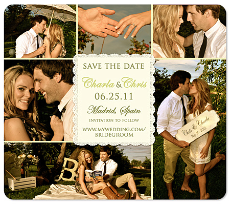 "Better Together 6 Photo Collage" Save the Date Magnet