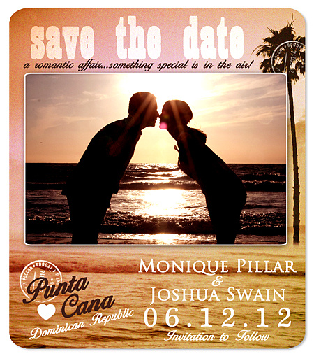 "Romantic Affair" Beach Save the Date Magnet
