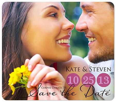 "Circled Date" Save the Date Magnet
