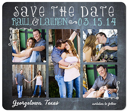 "Fun 'n Flirty Chalk" Save the Date Magnet