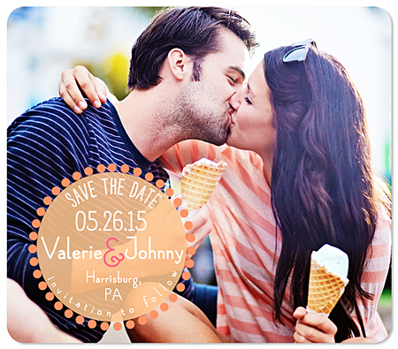"Circle Dots" Save the Date Magnet