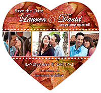 "Fall in Love" Heart Save the Date Magnet